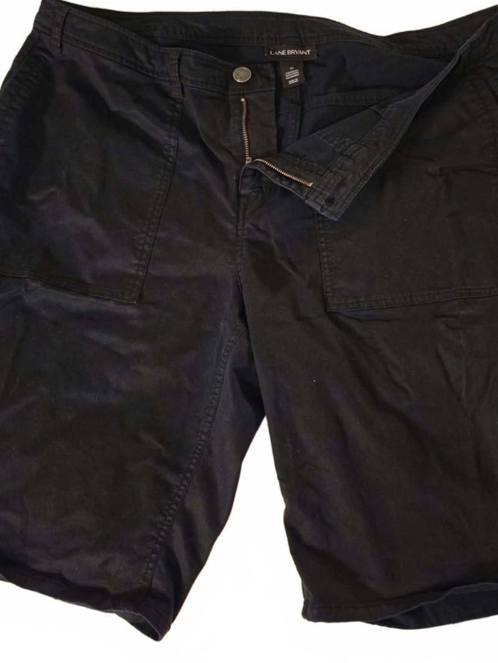 Lane Bryant Black Cotton Blend Bermuda Shorts Size 22
